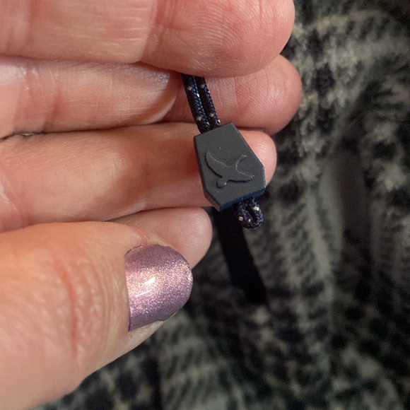 Eddie Bauer Fleece Collar Placket Zip Up Sky Blue Plaid Pullover Medium M - Picture 4 of 4